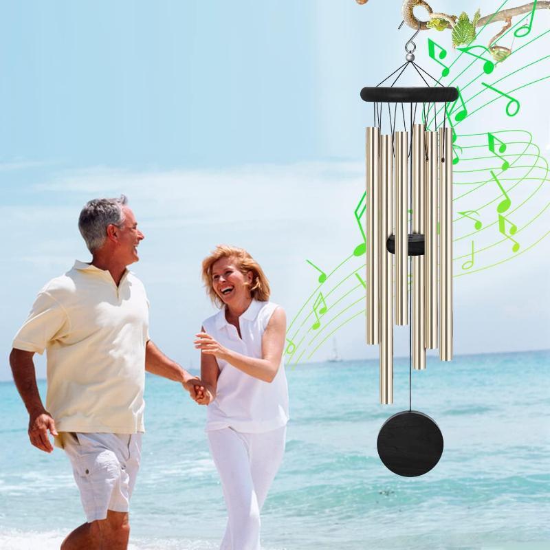 Wind Chime Tubular - 【D】Lonceng Angin Bahan Kayu Merah &