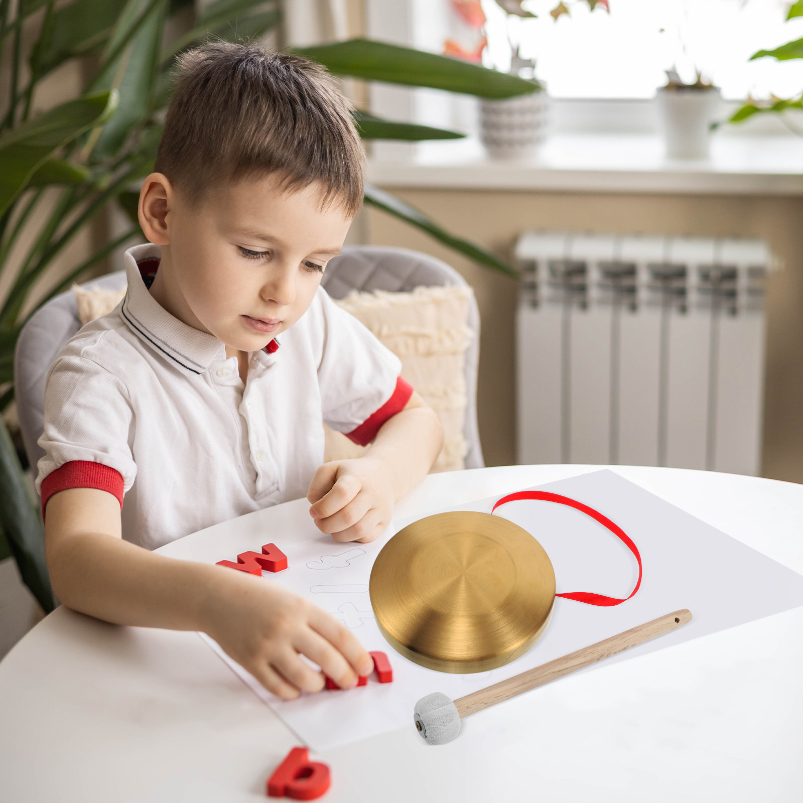 Musical Instrument In Chinese - 1Set Gong Mini Genggam dari Tembaga