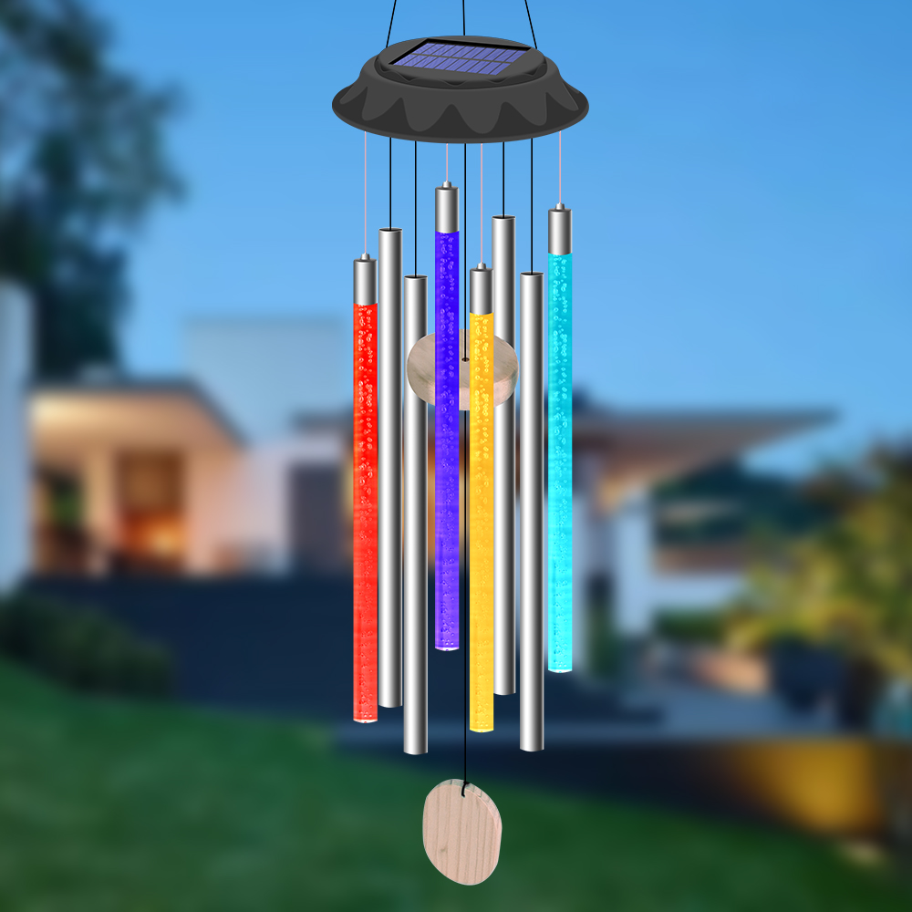 Lampu gantung Led tenaga surya - Wind Chime Tubular ulasan dan harga