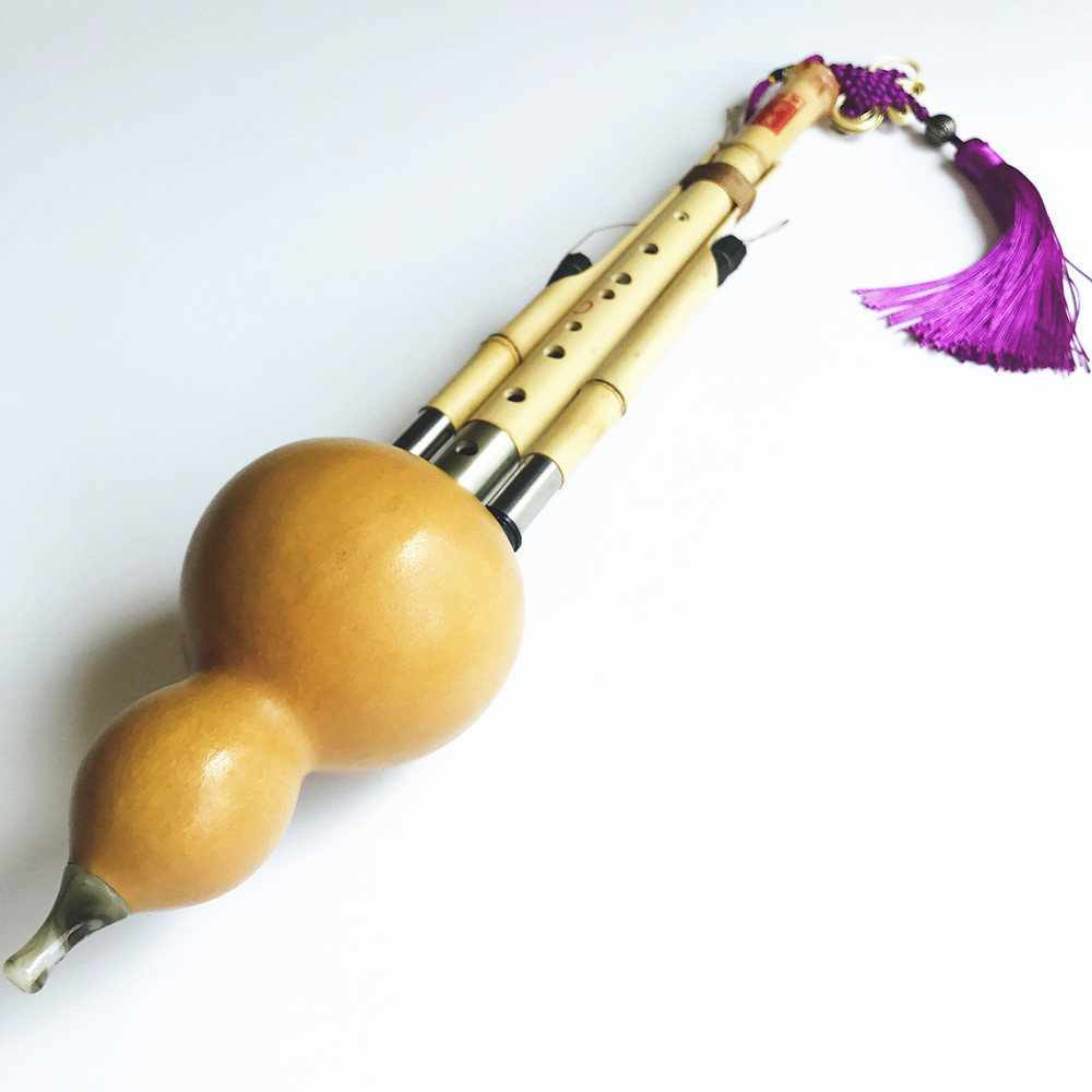 Cina Buatan Tangan Hulusi Gold - Musical Instrument In Chinese ulasan dan harga